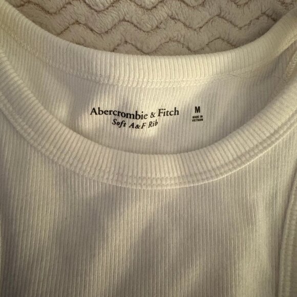 Abercrombie & Fitch Soft Ribbed White Bodysuit - Size Medium - Picture 3 of 10